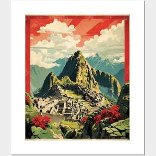 Machu Picchu Peru Tourism Vintage Poster 2 Posters and Art